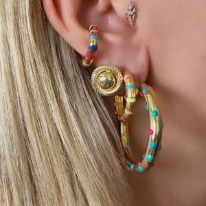 Gümüş Düğme Küpe -adet-