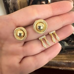 Gümüş Düğme Küpe -adet-