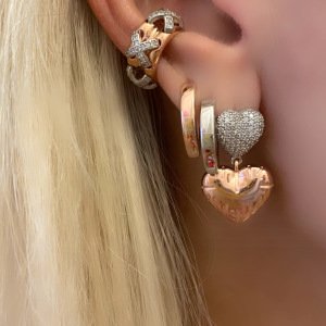 Gümüş Rose Minik Küpe 1.2 cm -adet-