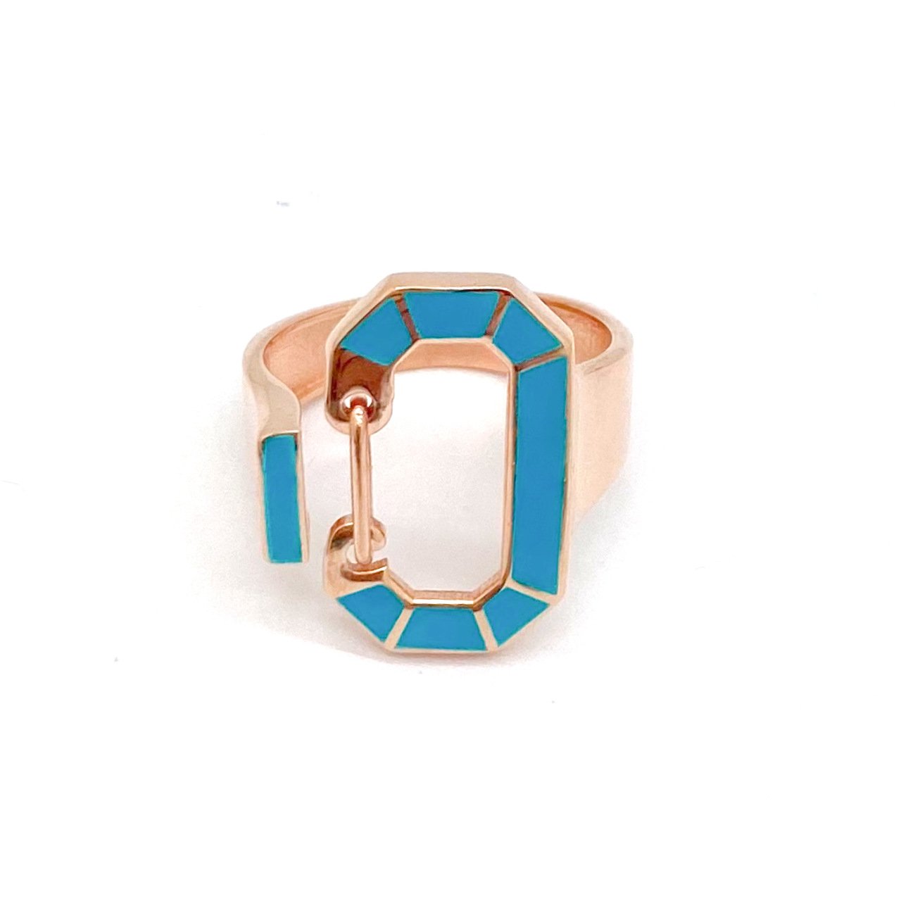 Mavi Mineli Pentagon Yüzük