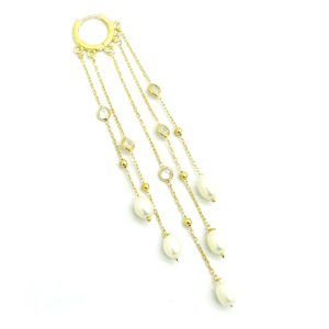 Gümüş Uzun İnci Küpe -adet-