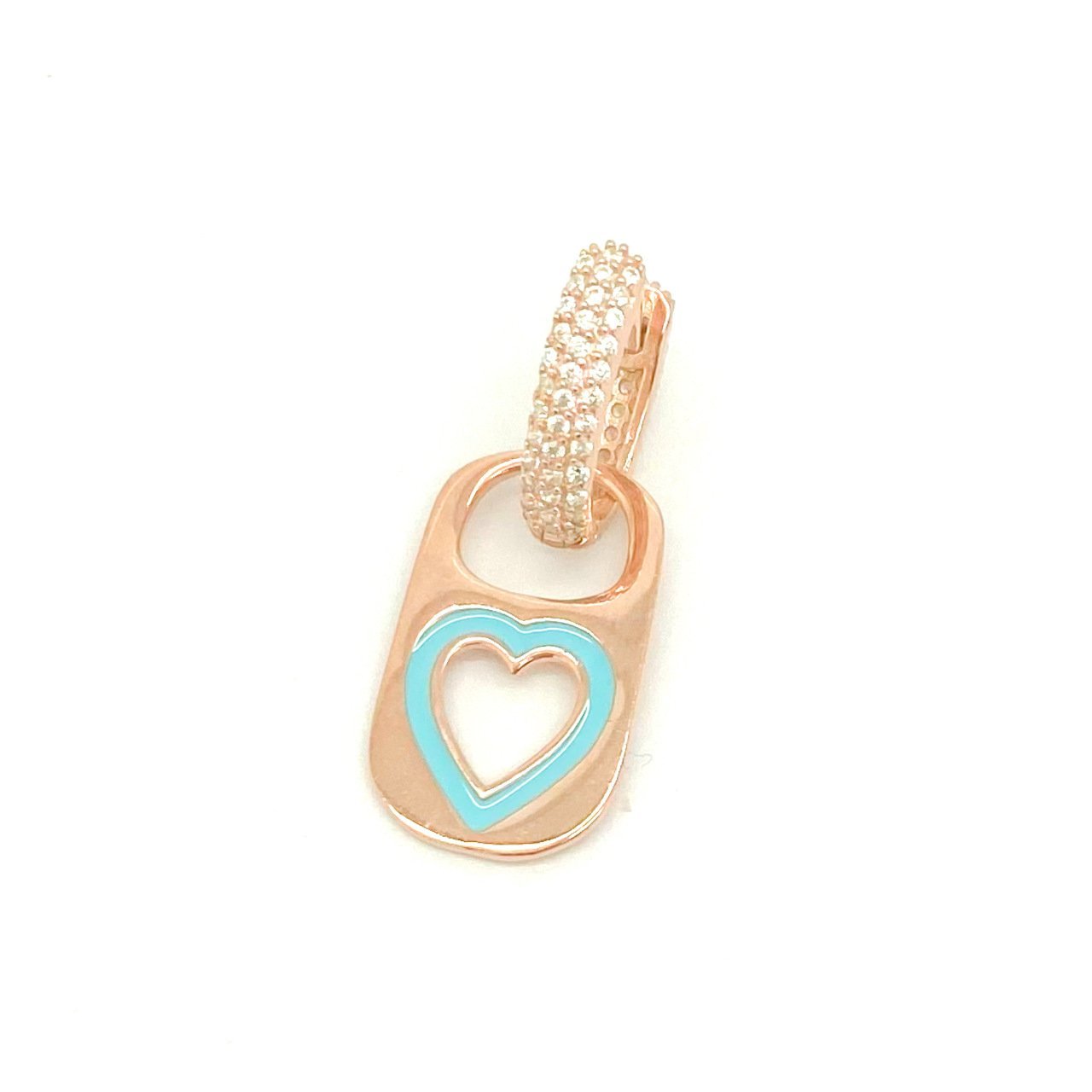 Mavi Kalp Plaka Küpe -adet-