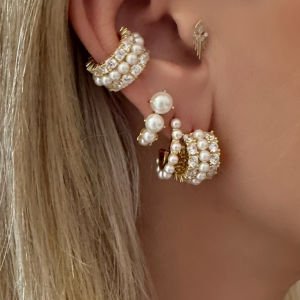 Gümüş İnci Küpe -adet-