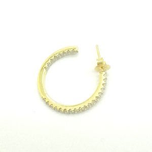 Gümüş Taşlı halka küpe -adet-