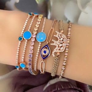 Mavi Mineli Suyolu Bileklik