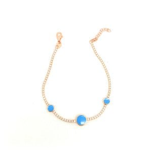 Mavi Mineli Suyolu Bileklik