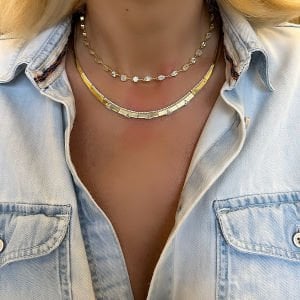 Taşlı Yassı Gerdanlık