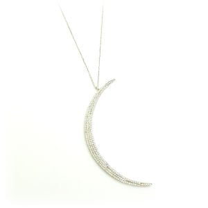 Taşlı Ay Kolye
