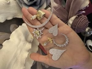 Yıldız İçi Kalp Kolye Ucu