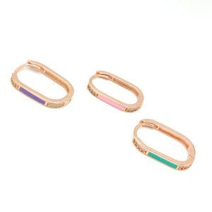 Mineli Köşeli Küpe -adet-