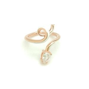 Beyaz Taş Beyaz Mineli Yüzük