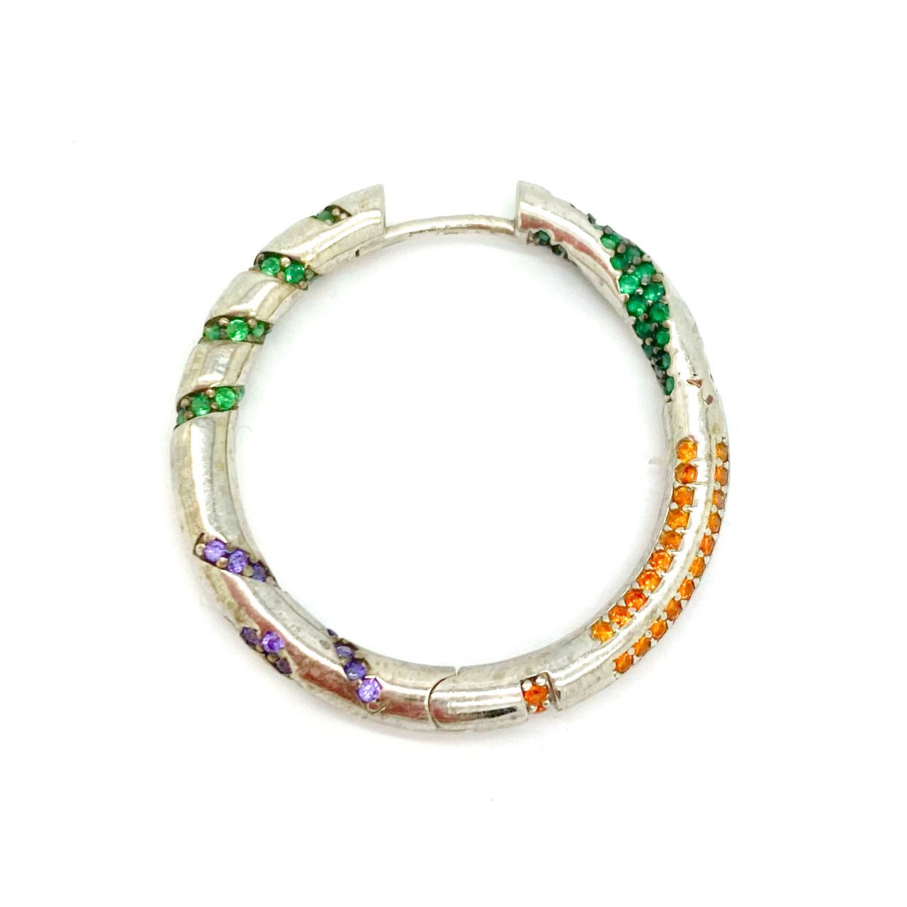 İthal Gümüş Renkli Halka Küpe -adet-