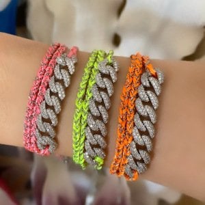 Turuncu İpek İp Zincir Bileklik