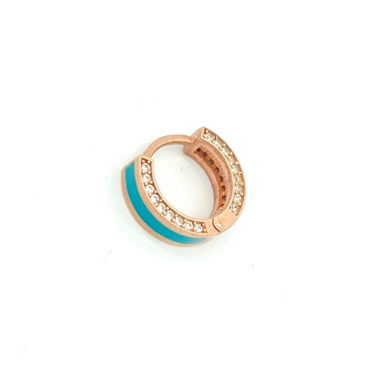 Turkuaz Minik Halka Küpe
