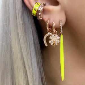 Gümüş Rose Nal Küpe -adet-