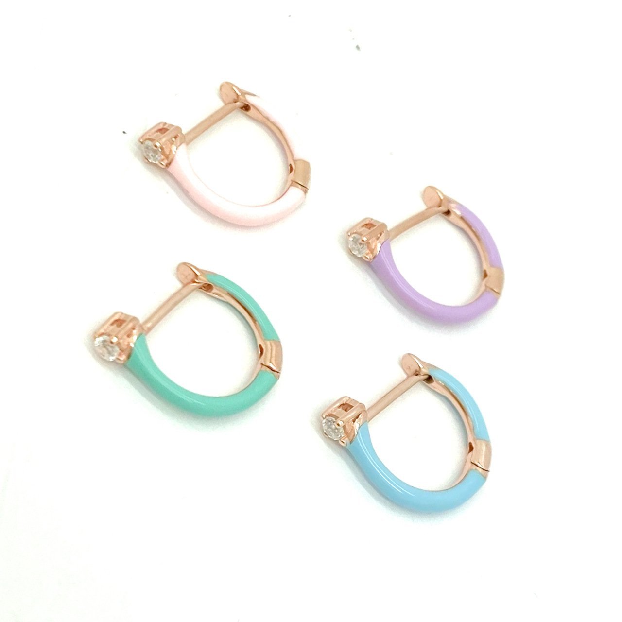 Tek Taş Halka Küpe -adet-