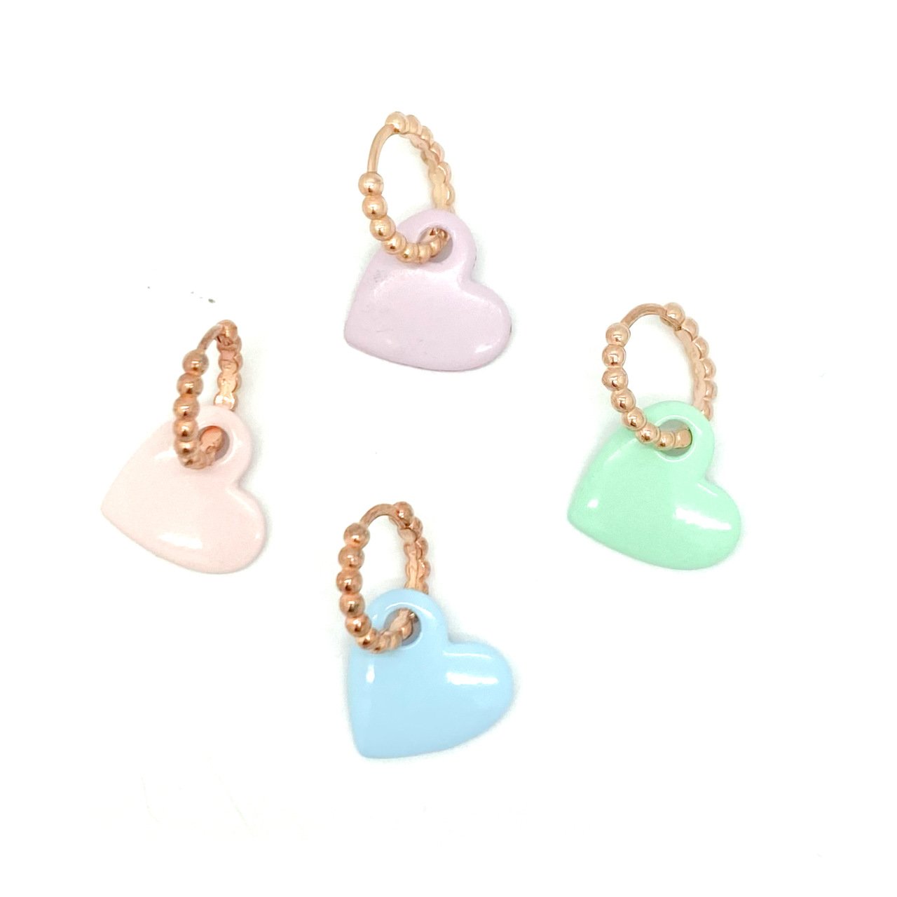 Pastel Kalp Küpe -adet-