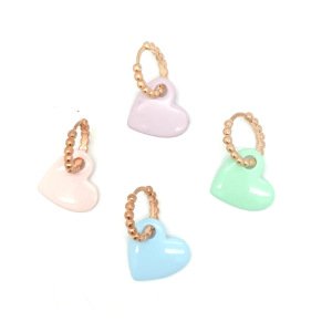 Pastel Kalp Küpe -adet-