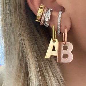 Taşlı Yıldızlı Kıkırdak Küpe