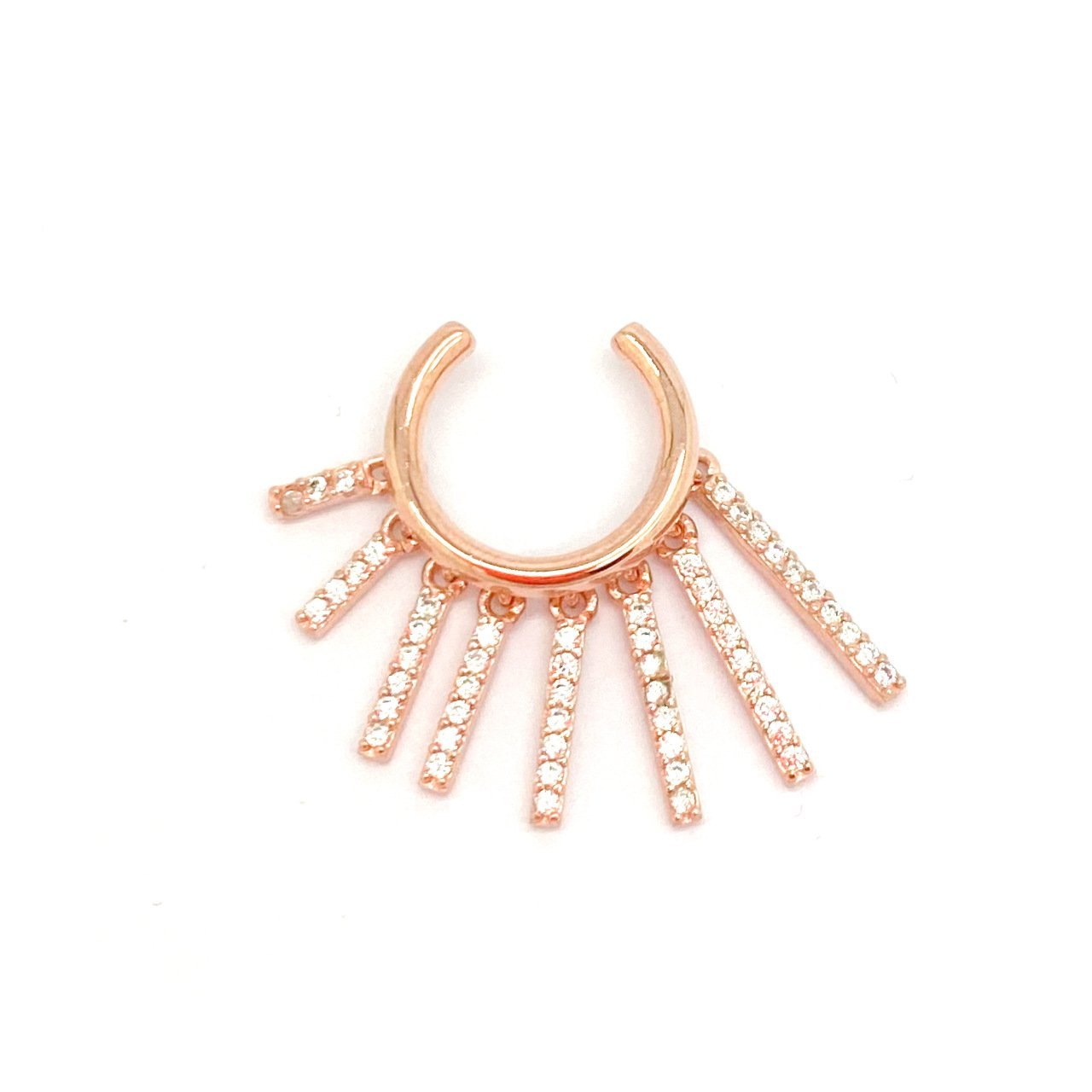 Gümüş Sallantılı Rose Kıkırdak Küpe -adet-