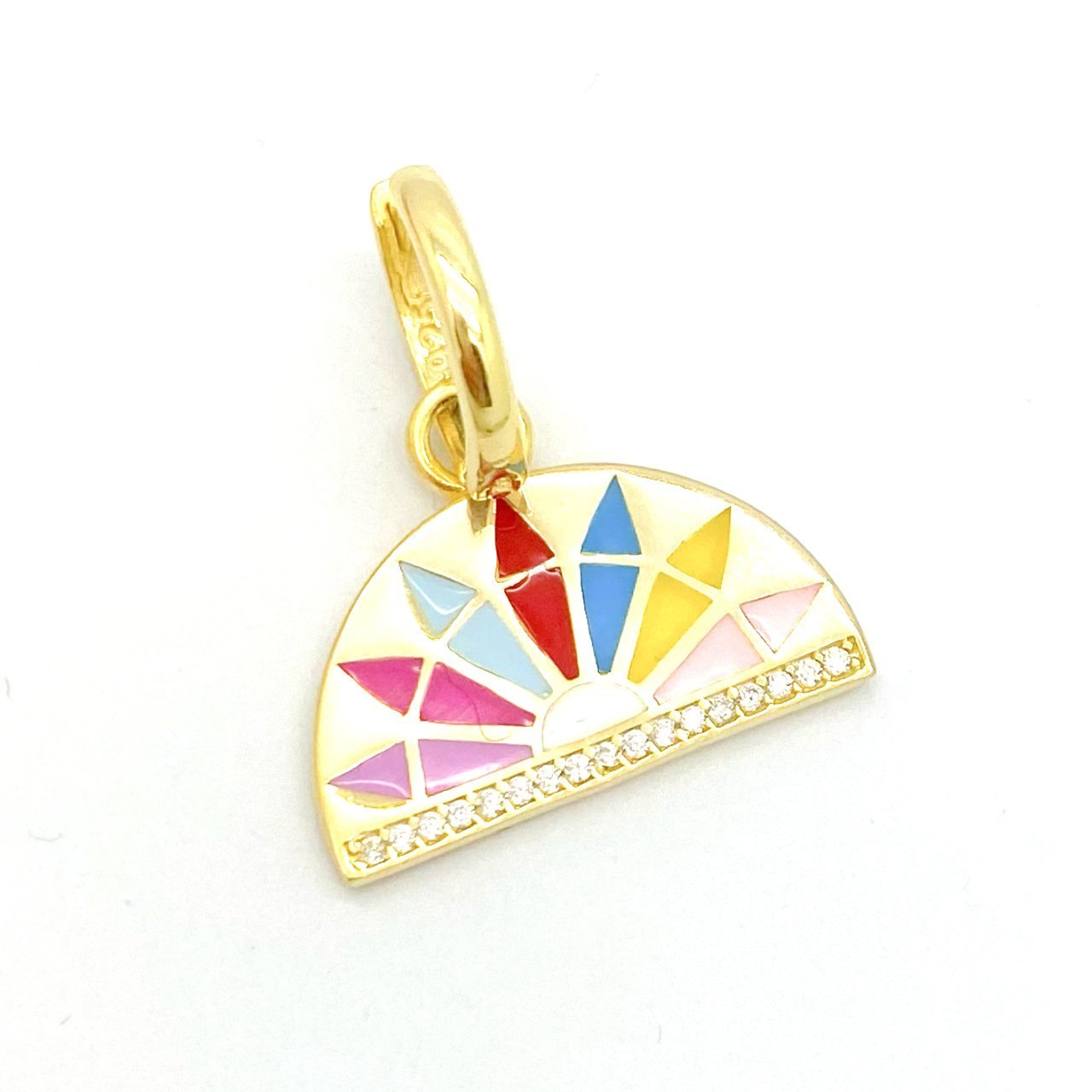 Gümüş Gold Renkli Mineli Küpe -adet-