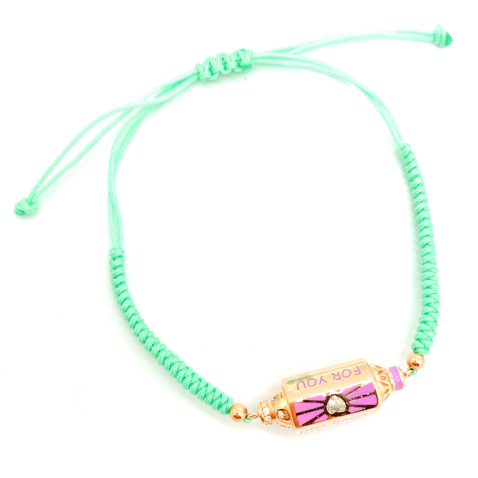 Turkuaz İpli Silindir Bileklik