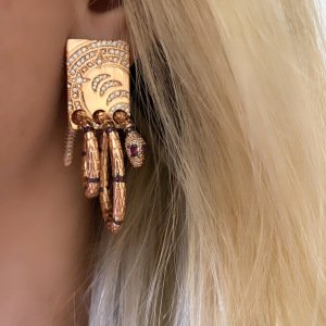 Plaka Büyük Yılan Küpe -adet-