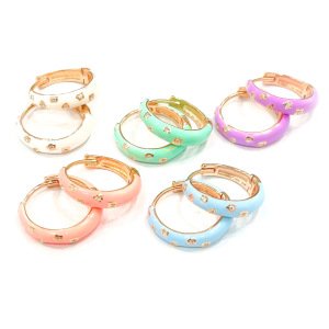 Mineli Halka Küpe -1,8 cm- -adet-