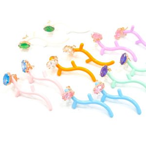 Mavi Taş Beyaz Dal Küpe -adet-