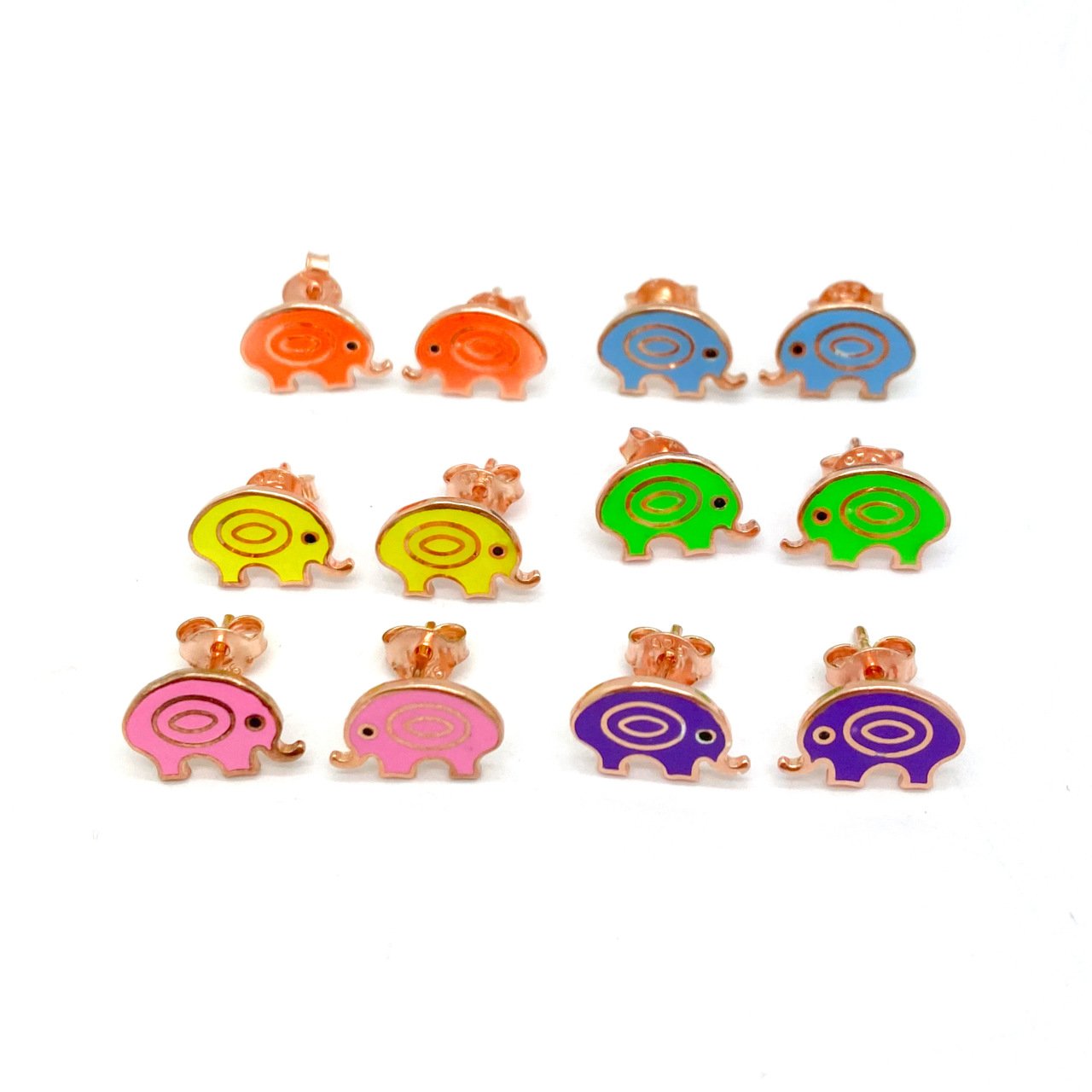Filler Color Enamel Earrings -Tek-