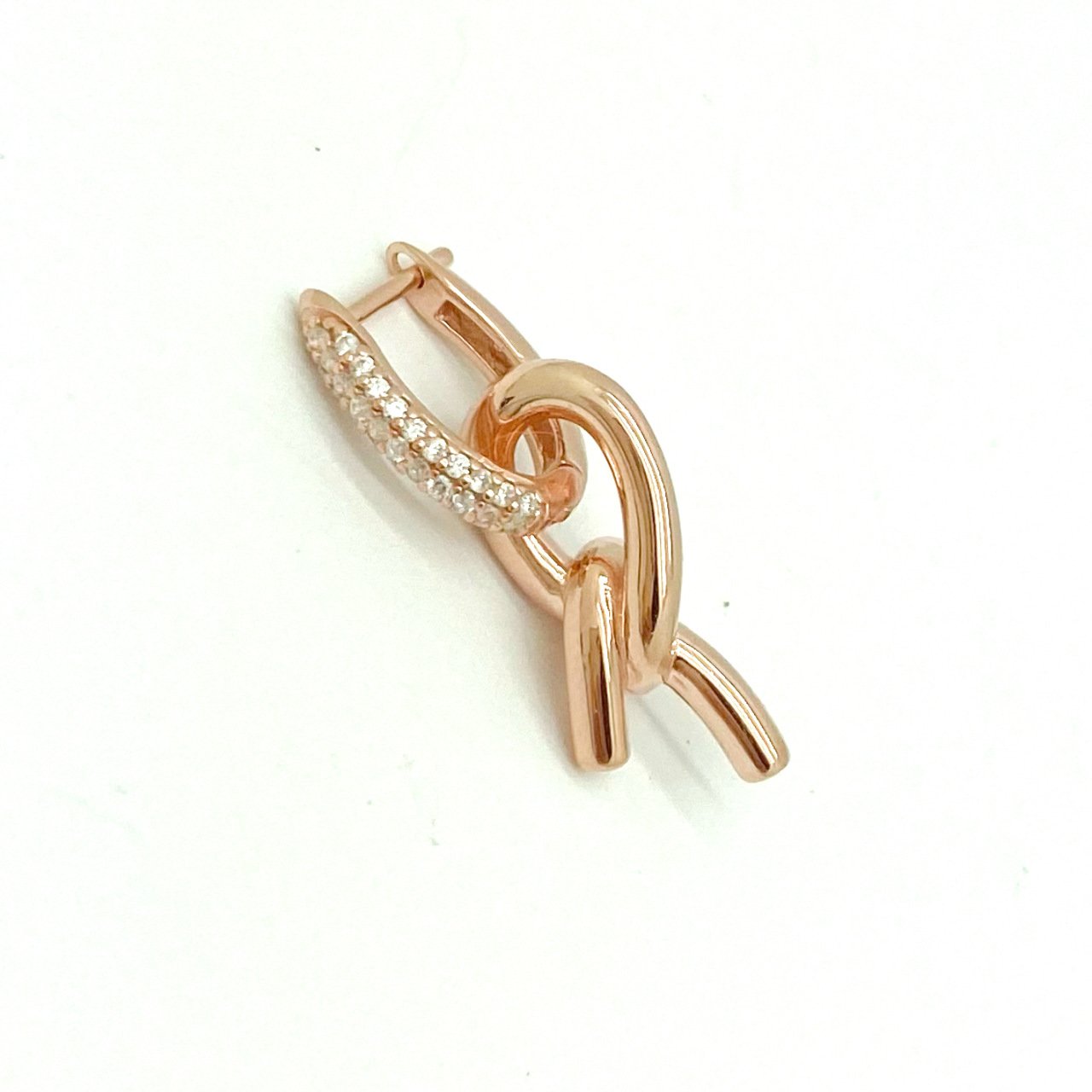 Gümüş Rose Düğüm Küpe -adet-