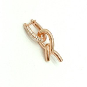 Gümüş Rose Düğüm Küpe -adet-