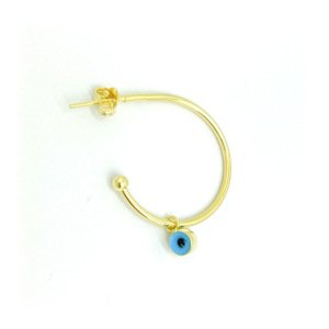 Nazar Boncuklu Gold Halka Küpe -adet-