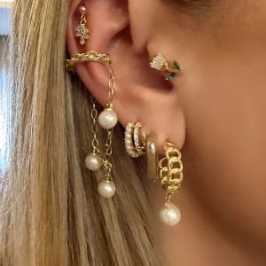 Gümüş Minik 3 Sıra Küpe -adet-