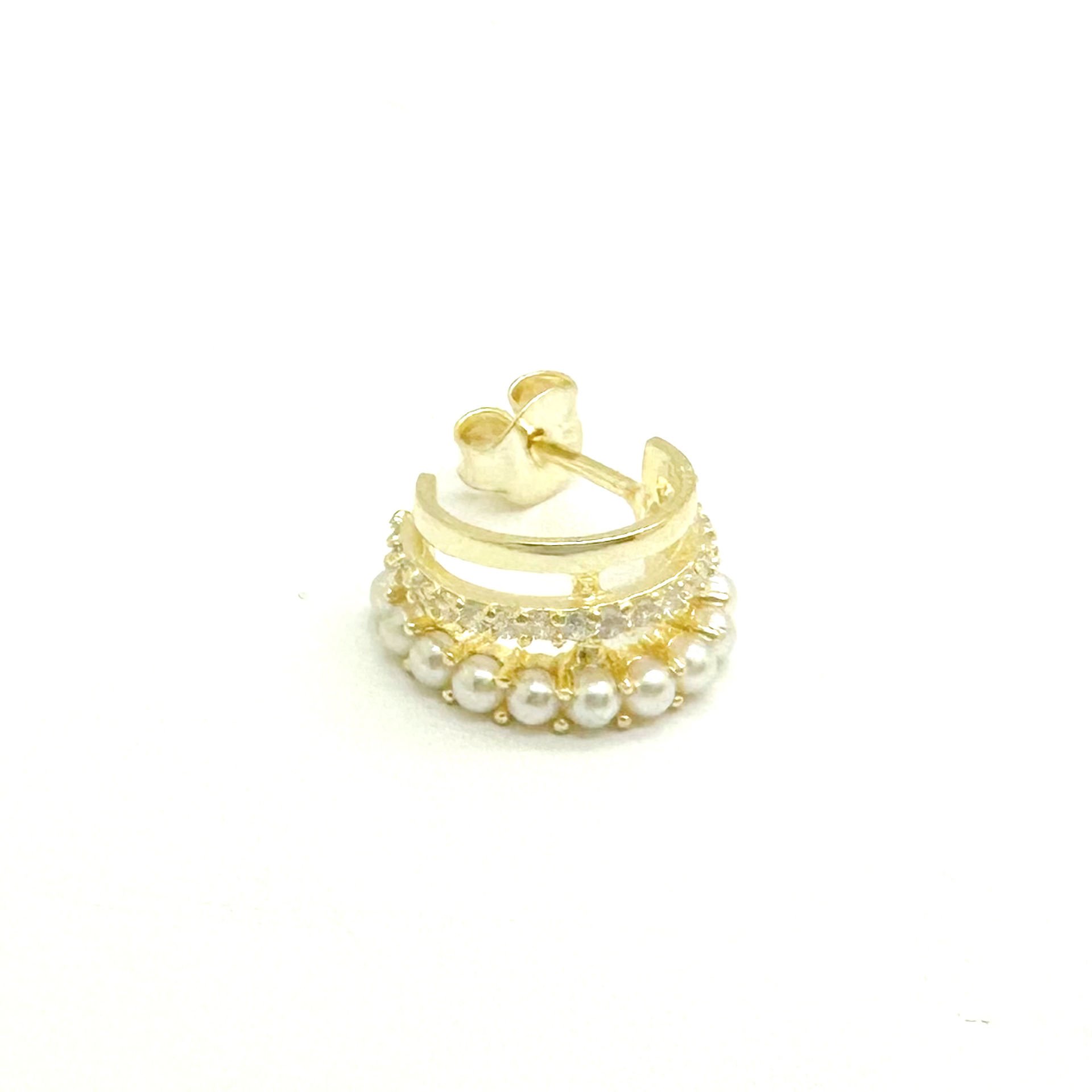 Gümüş Minik 3 Sıra Küpe -adet-