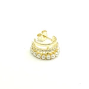 Gümüş Minik 3 Sıra Küpe -adet-