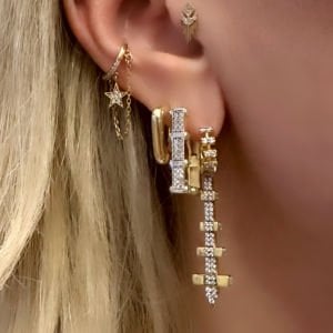 Gümüş Oklu Küpe -adet-