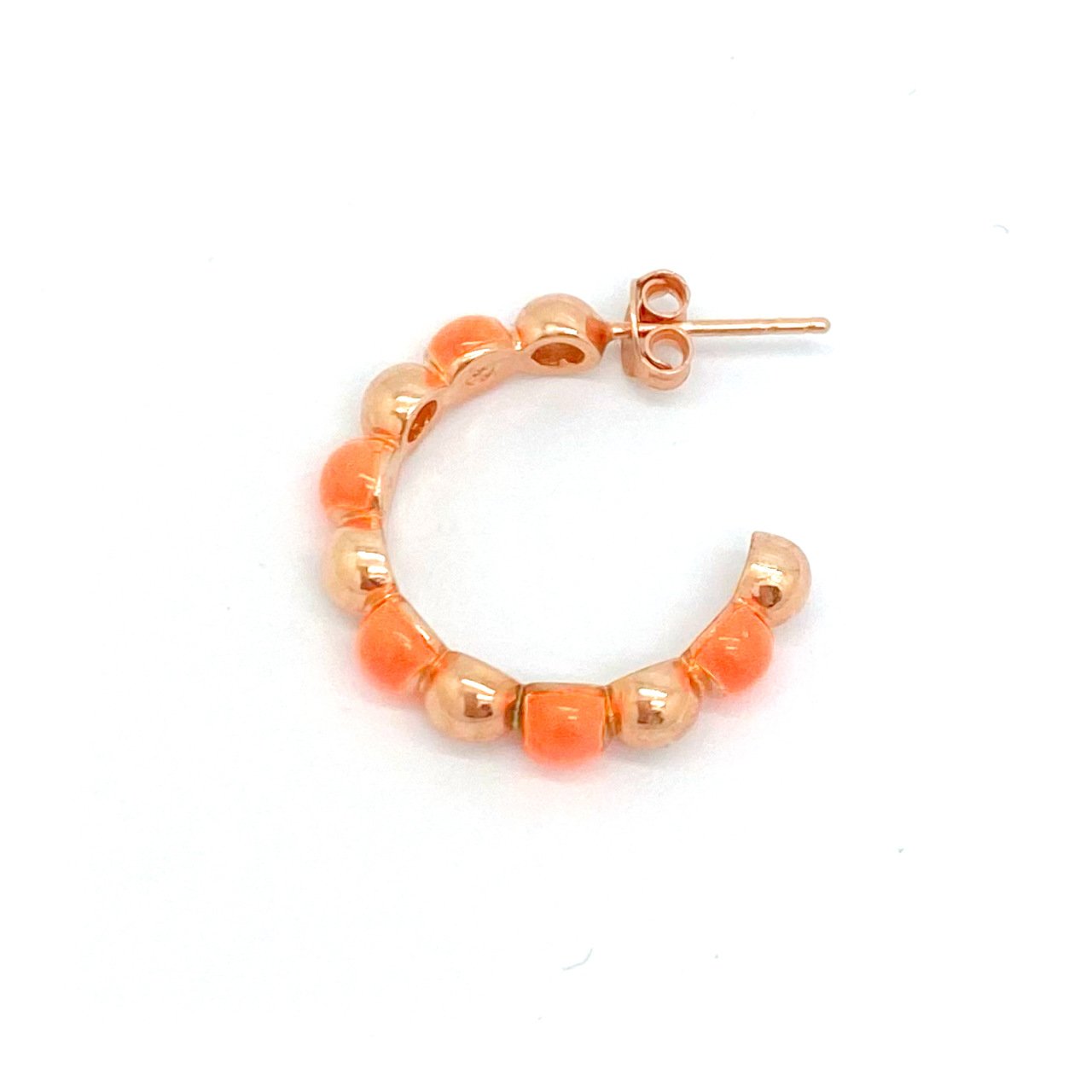 Turuncu & Rose Halka Küpe -adet-