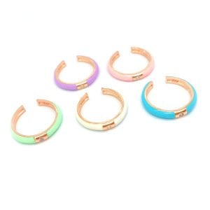 Pastel Renkli Mineli Yüzük