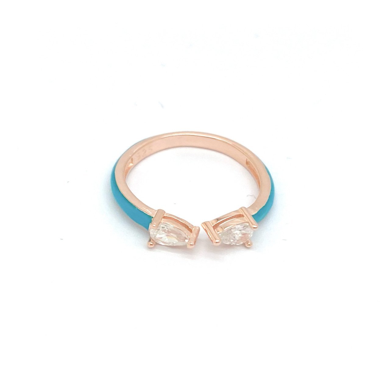 İki Taşlı Mavi Yüzük