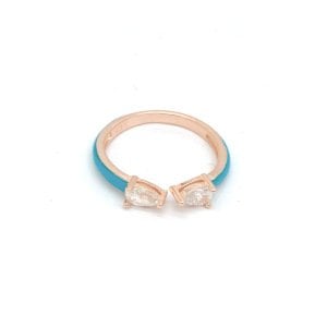 İki Taşlı Mavi Yüzük