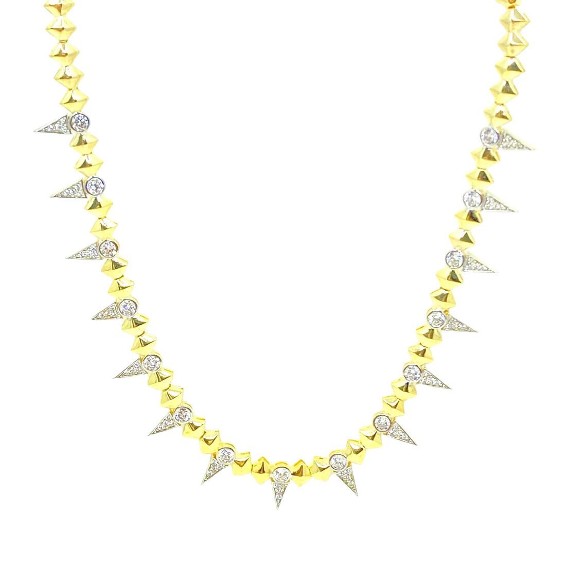 Taşlı Sivri Uçlu Kolye