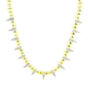 Taşlı Sivri Uçlu Kolye