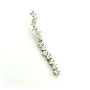 Gümüş Taşlı Uzun Küpe -adet-